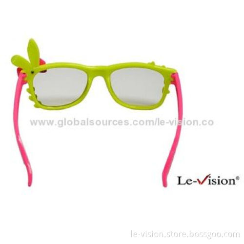 Plastic Frame Children's Polarized 3D Glasses for Passive Digital Cinema